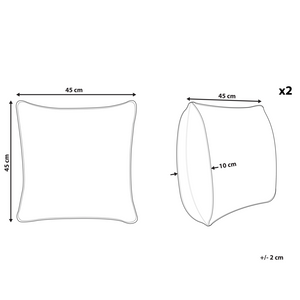 Set di 2 cuscini in velluto con motivo geometrico 45x45 cm rosa soggiorno camera da letto stile boho