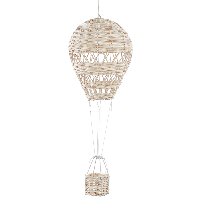 Decorazione rattan beige naturale 60 cm mongolfiera fatta a mano cameretta