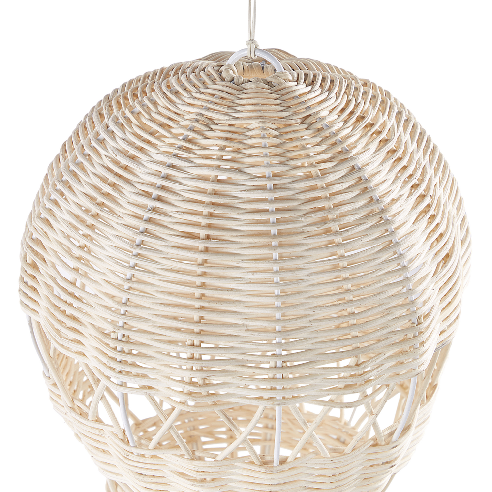 Decorazione rattan beige naturale 60 cm mongolfiera fatta a mano cameretta