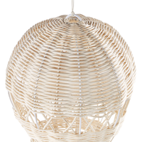 Decorazione rattan beige naturale 60 cm mongolfiera fatta a mano cameretta