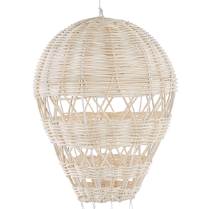 Decorazione rattan beige naturale 60 cm mongolfiera fatta a mano cameretta