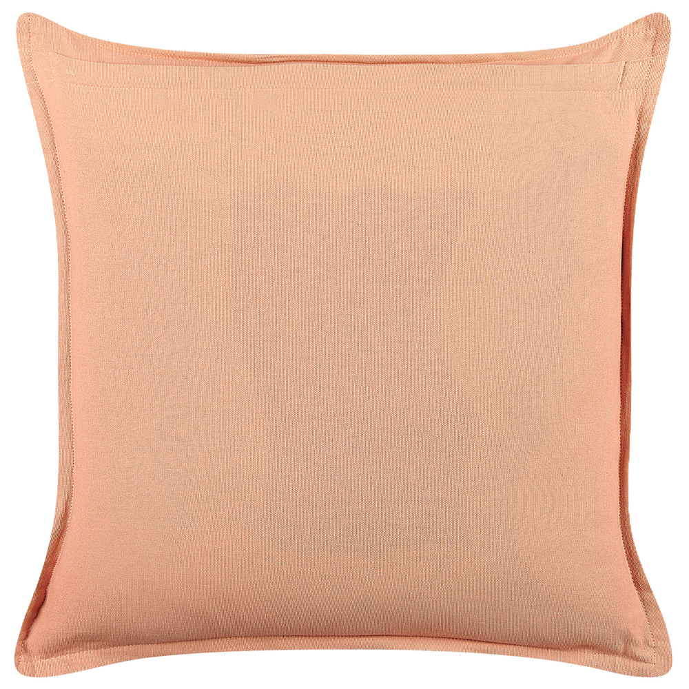 Cuscino decorativo in velluto rosa 45 x 45 cm con motivo a rombi stampato a blocchi boho decor accessori