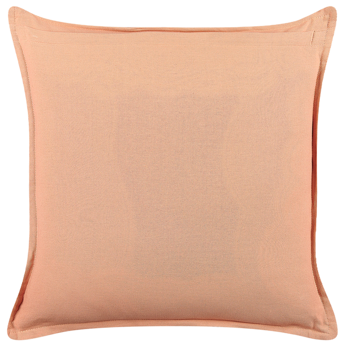 Cuscino decorativo in velluto rosa 45 x 45 cm con motivo a rombi stampato a blocchi boho decor accessori