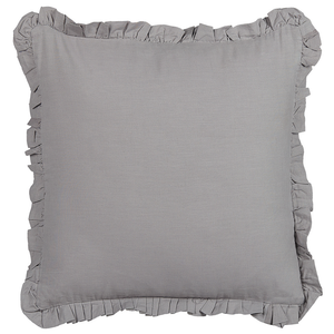 Set di 2 cuscini decorativi in lino con bordi sfrangiati 45x45 cm grigio classico decor accessori