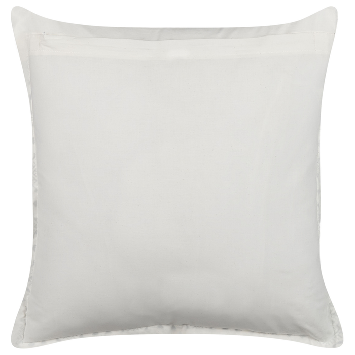 Set di 2 cuscini cotone blu e bianco 45 x 45 cm stampa a mano rivestimenti sfoderabili cerniera motivo orientale