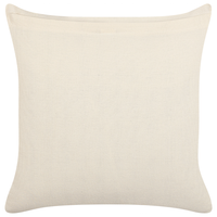 Cuscino decorativo cotone beige e nero 45 x 45 cm motivo geometrico triangolare realizzato a mano fodera rimovibile con imbottitura