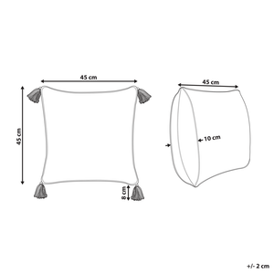 Set di 2 cuscini sparsi verde e bianco 45 x 45 cm stampa a blocchi a mano rivestimenti rimovibili cerniera motivo boho