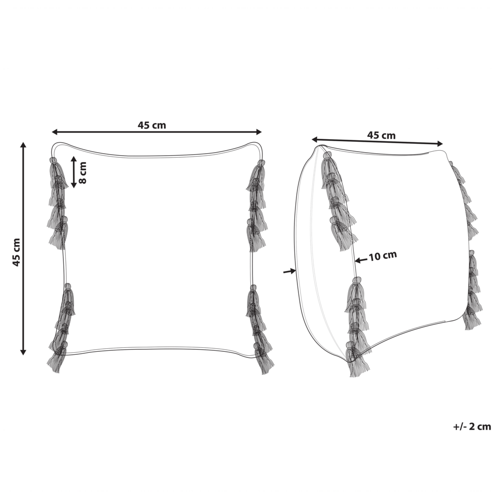 Cuscino decorativo cotone motivo geometrico 45 x 45 cm nappe decorative rivestimento sfoderabile accessori decorativi