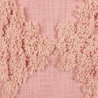 Set di 2 cuscini decorativi cotone rosa 45 x 45 cm motivo geometrico nappe rivestimento sfoderabile con imbottitura boho