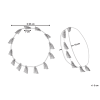 Cuscino decorativo cotone beige 45 cm rotondo con nappe moderni boho decor accessori