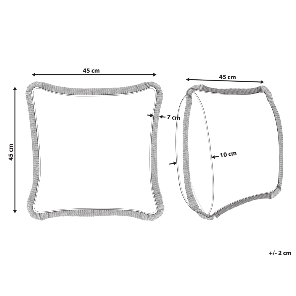 Cuscino decorativo blu arancio cotone 45 x 45 cm cotone motivo fiore frange moderno glamour decor
