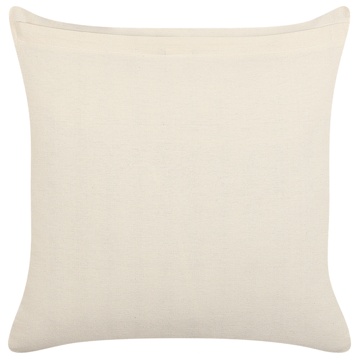 Set di 2 cuscini motivo geometrico 45 x 45 cm nappe decorative rivestimento sfoderabile accessori decorativi