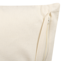 Set di 2 cuscini decorativi cotone beige e nero 45 x 45 cm motivo geometrico a righe fatto a mano sfoderabile con imbottitura