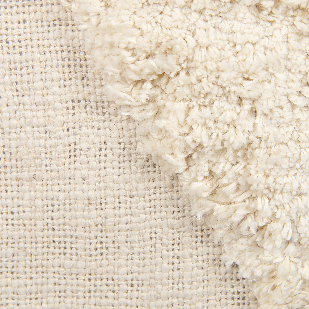 Set di 2 cuscini decorativi cotone beige chiaro 45 x 45 cm motivo geometrico nappe rivestimento sfoderabile con imbottitura boho