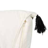 Cuscino decorativo cotone bianco e nero 45 x 45 cm motivo geometrico stampa laminata stile boho accessori