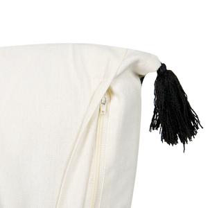 Cuscino decorativo cotone bianco e nero 45 x 45 cm motivo geometrico stampa laminata stile boho accessori