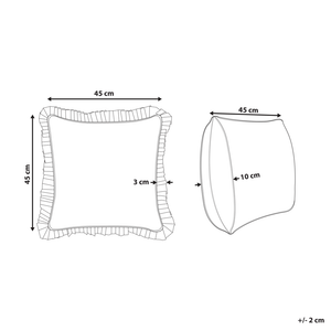 Cuscino decorativo cotone motivo floreale 45 x 45 cm fodera rimovibile cerniera accessori decorativi