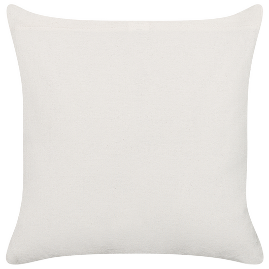 Cuscino decorativo cotone bianco e giallo 45 x 45 cm motivo geometrico stampa blocchi stile boho accessori