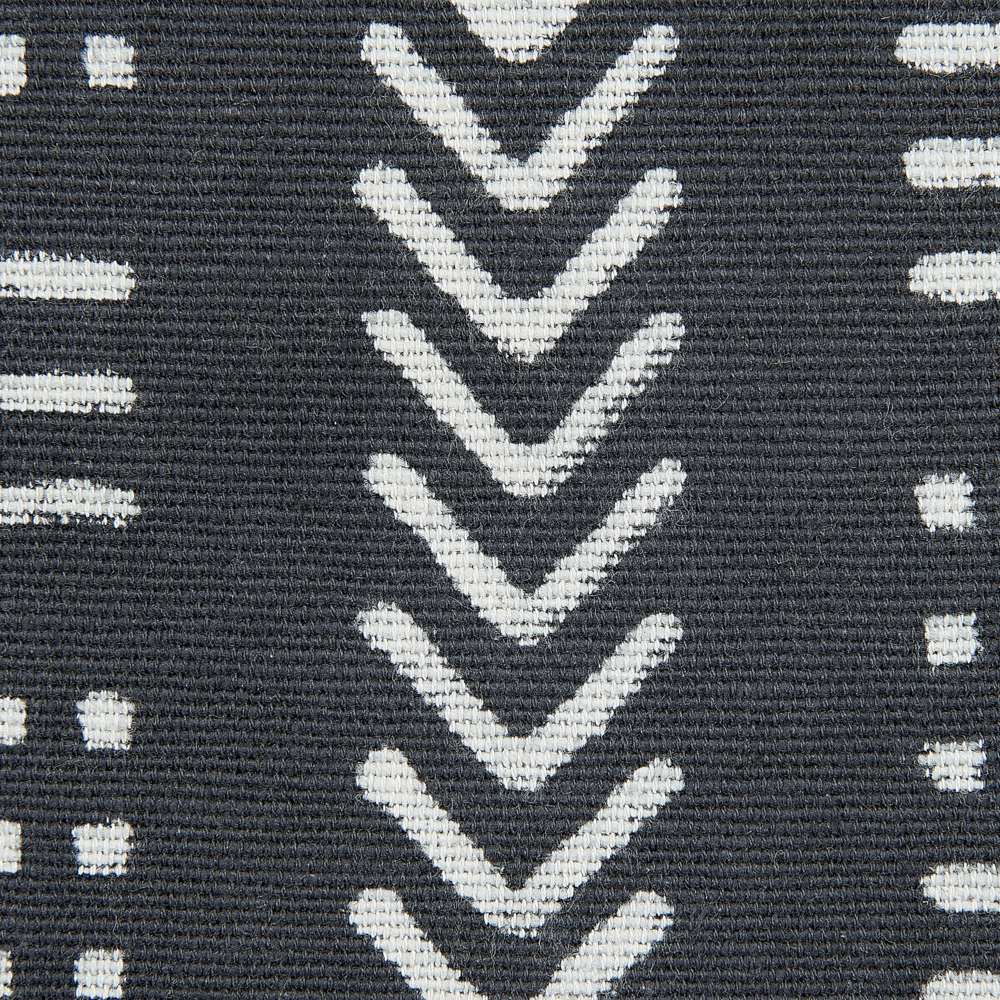 Set di 2 cuscini decorativi cotone bianco e nero 45 x 45 cm motivo geometrico stampa blocchi stile boho accessori