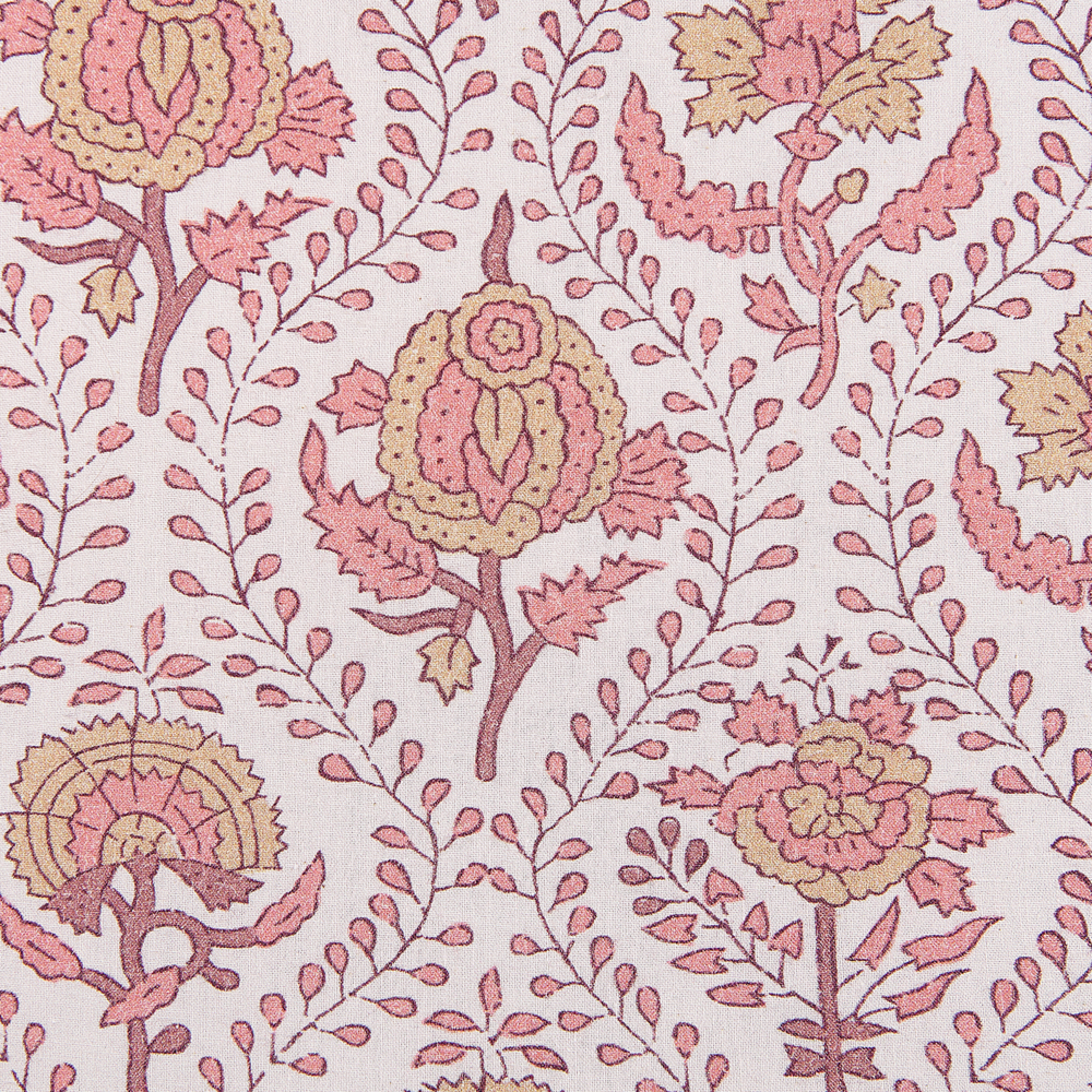 Cuscino decorativo cotone motivo floreale 45 x 45 cm bordino decorativo rivestimento sfoderabile accessori decorativi