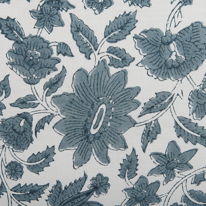 Set di 2 cuscini decorativi cotone bianco e blu 45 x 45 cm motivo geometrico stampa a blocchi con nappe accessori stile boho