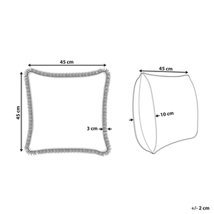 Cuscino decorativo cotone motivo floreale 45 x 45 cm nappe decorative rivestimento sfoderabile accessori decorativi