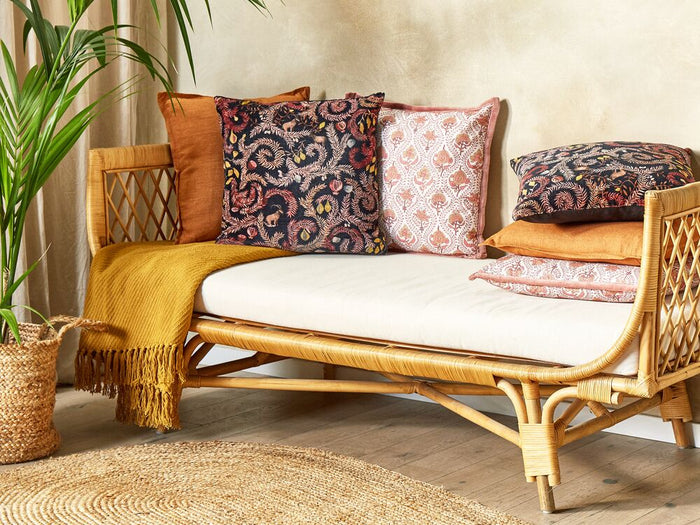 Set di 2 cuscini decorativi nero rosa velluto 45 x 45 cm velluto motivo botanico decoro moderno glamour