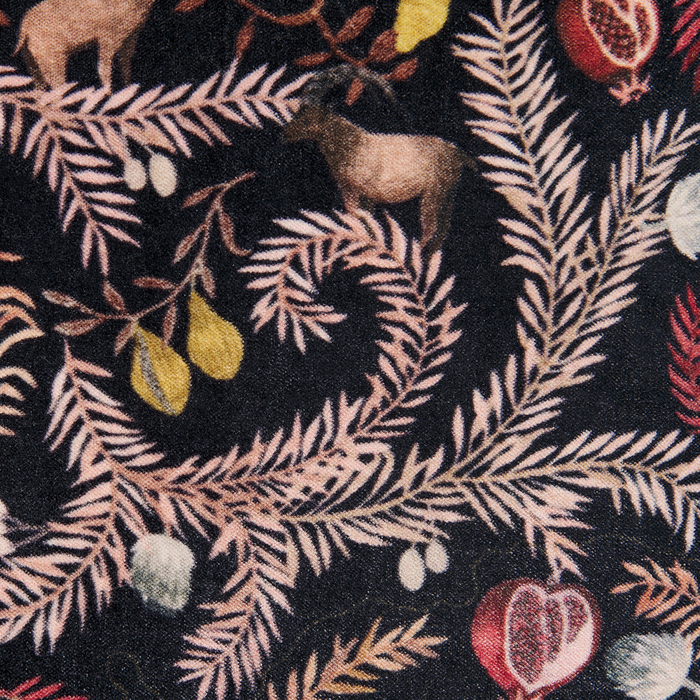 Set di 2 cuscini decorativi nero rosa velluto 45 x 45 cm velluto motivo botanico decoro moderno glamour