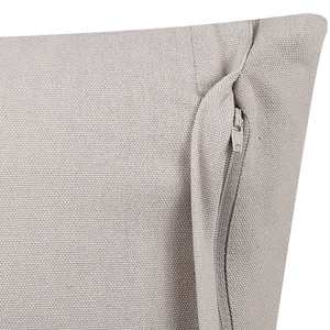 Cuscino decorativo cotone grigio e beige 35 x 55 cm motivo geometrico con nappe accessori stile boho