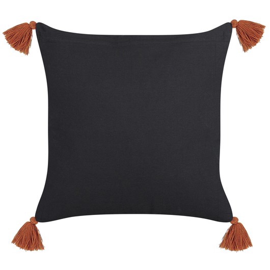 Cuscino decorativo velluto multicolore 45 x 45 cm velluto motivo fiore frange moderno glamour decor