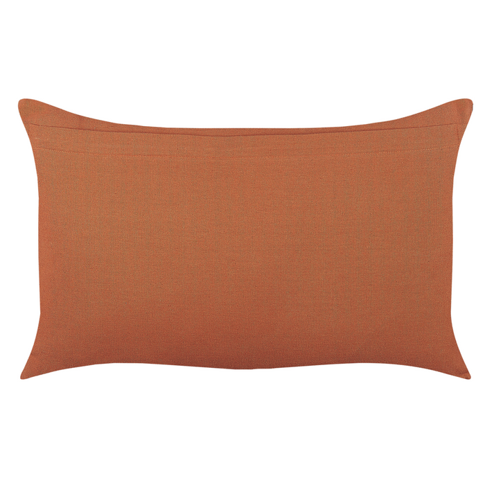 Cuscino decorativo cotone arancione 35 x 55 cm motivo geometrico stile boho accessori