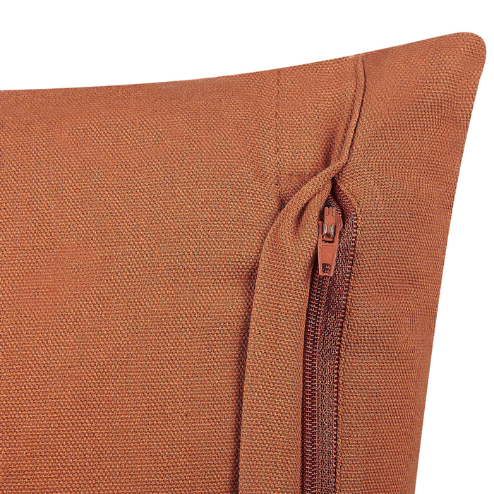 Cuscino decorativo cotone arancione 35 x 55 cm motivo geometrico stile boho accessori