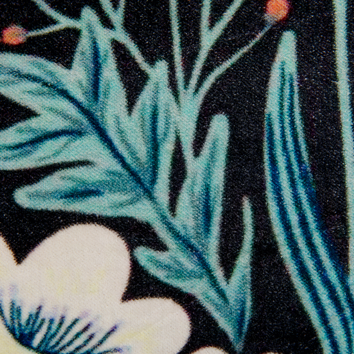 Set di 2 cuscini decorativi nero verde velluto 45 x 45 cm velluto motivo fiore moderno glamour decor