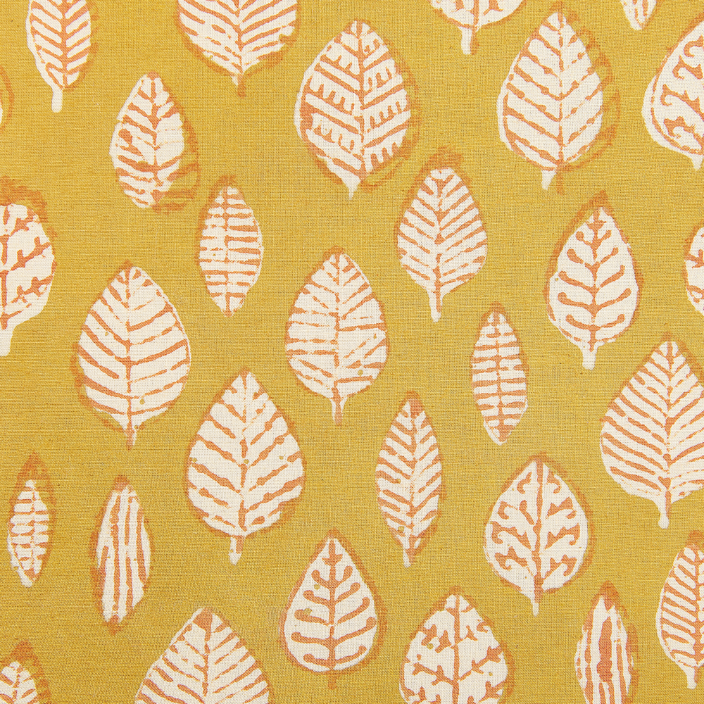 Cuscino decorativo cotone con motivo a foglie 45 x 45 cm nappe decorative rivestimento sfoderabile accessori decorativi