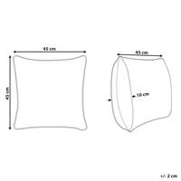 Cuscino decorativo rosso cotone motivo geometrico 45 x 45 cm complementi d'arredo dal design retrò