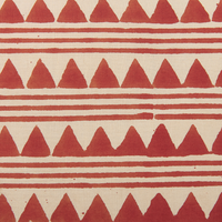 Cuscino decorativo cotone rosso e beige 45 x 45 cm motivo geometrico fatto a mano rivestimento sfoderabile con imbottitura boho style