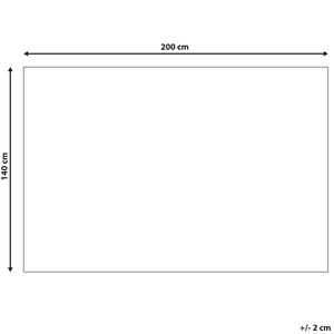 Tappeto in cotone beige 140 x 200 cm minimalista fatto a mano motivo geometrico soggiorno camera da letto