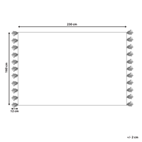 Tappeto rosso 160 x 230 cm cotone disegno geometrico soggiorno camera da letto