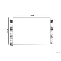 Coperta in cotone viola con frange e motivo geometrico 125 x 150 cm stile boho soggiorno camera da letto accessorio divano