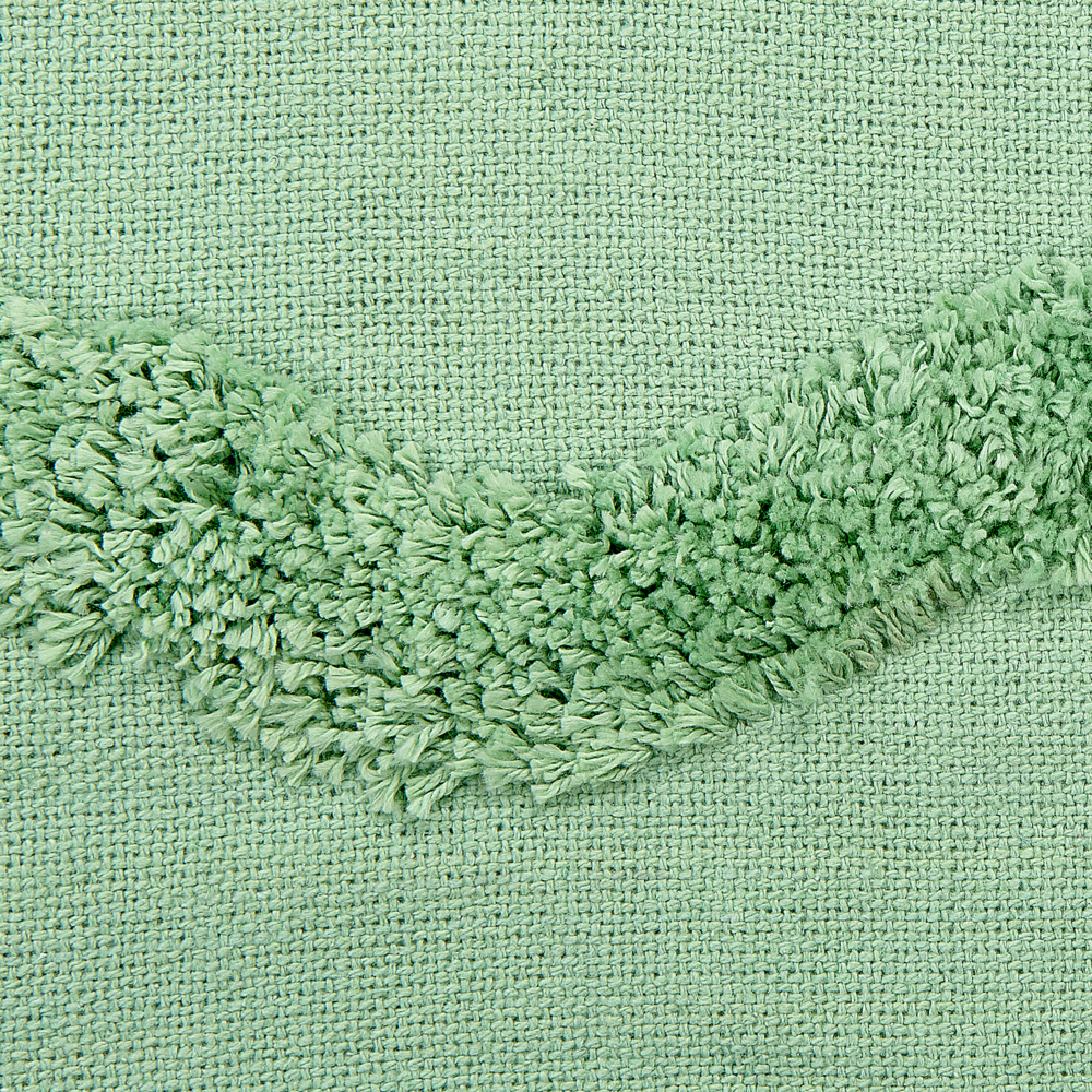 Coperta in cotone verde con frange e motivo geometrico 125 x 150 cm stile boho soggiorno camera da letto accessorio divano