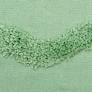 Coperta in cotone verde con frange e motivo geometrico 125 x 150 cm stile boho soggiorno camera da letto accessorio divano