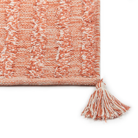 Tappeto in cotone con motivo semplice arancione 160 x 230 cm camera da letto soggiorno