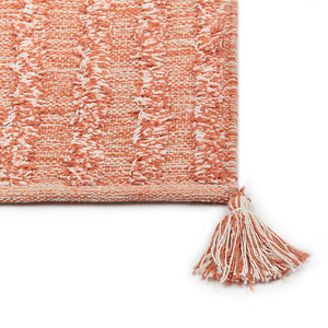 Tappeto in cotone con motivo semplice arancione 160 x 230 cm camera da letto soggiorno