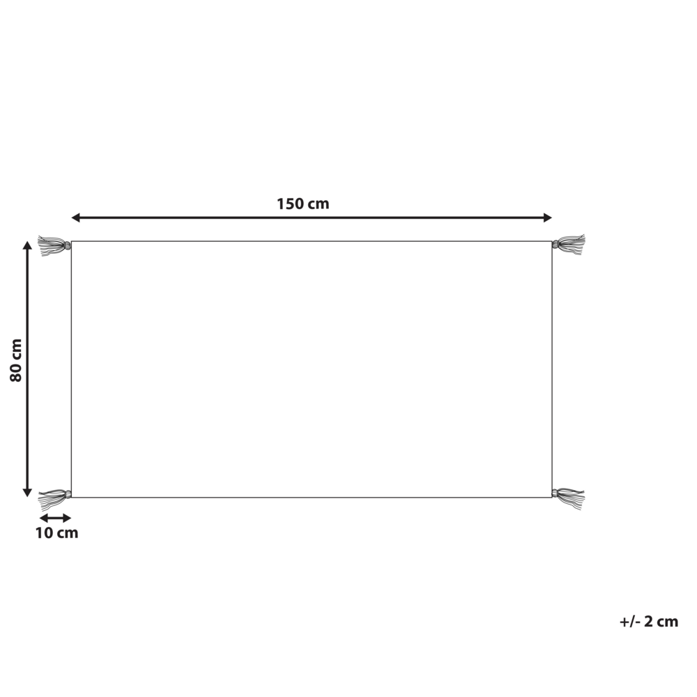 Tappeto in cotone con motivo semplice arancione 80 x 150 cm camera da letto soggiorno
