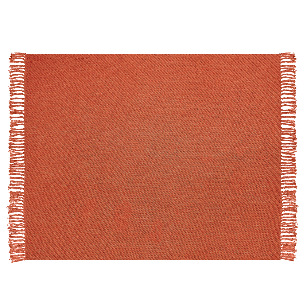 Coperta rossa in cotone e con frange fatta a mano 125 x 150 cm soggiorno camera da letto divano