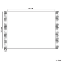 Coperta a quadri verdi e gialli in cotone con frange fatta a mano 125 x 150 cm soggiorno camera da letto divano plaid copriletto
