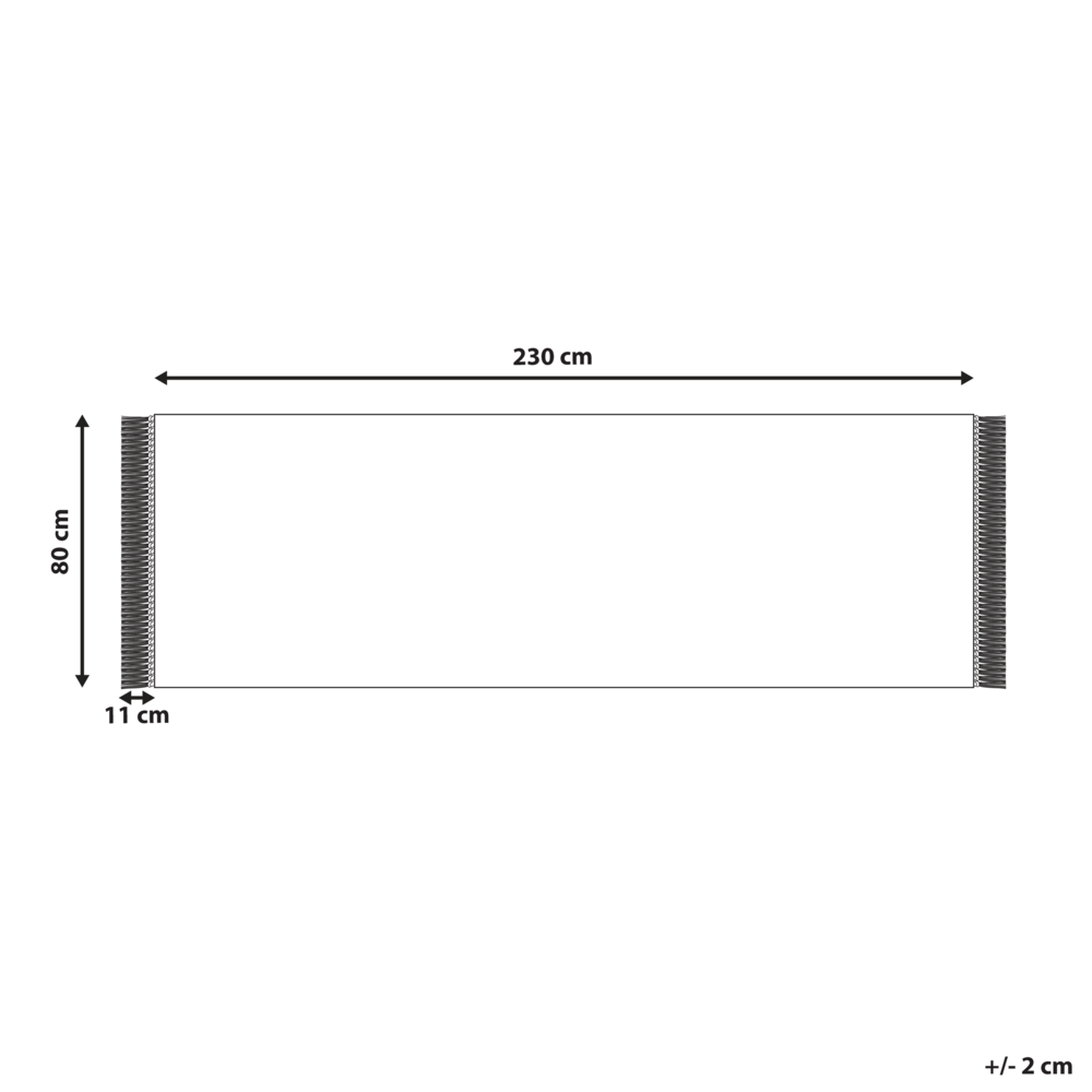 Tappeto in cotone trapuntato con motivo multicolore 80 x 230 cm beige camera da letto soggiorno