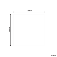 Tappeto cotone trapuntato motivo geometrico 200 x 200 cm beige e marrone soggiorno camera da letto