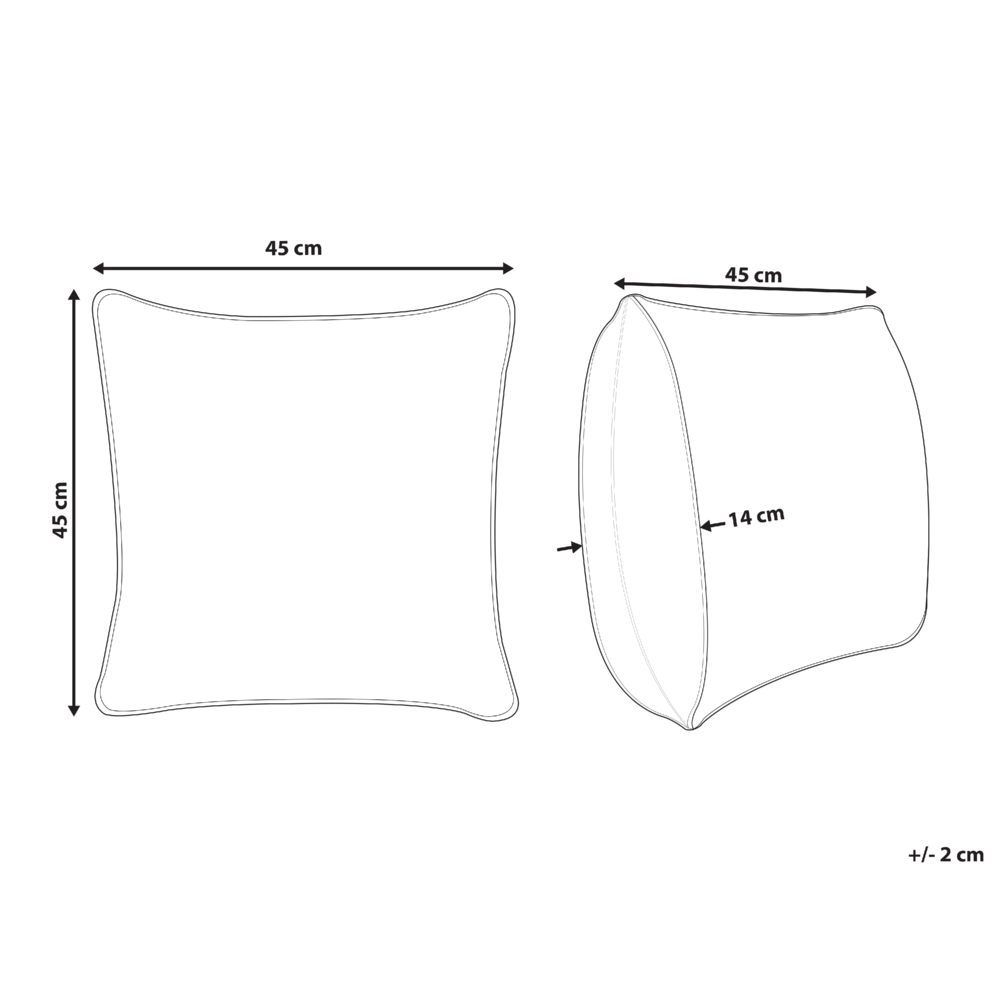 Cuscino decorativo in poliestere beige 45 x 45 cm in stile boho con imbottitura