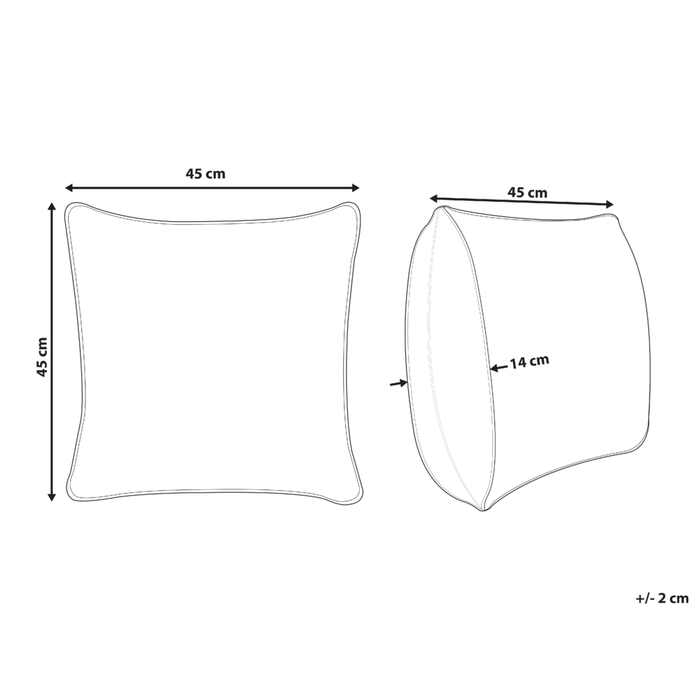 Cuscino decorativo in poliestere beige 45 x 45 cm in stile boho con imbottitura